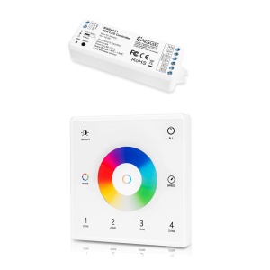 Controler pentru bandă LED AGGE RGB+CCT Color controler, RF 2.4 GHz, controler + telecomandă panou tactil de perete - Img 2