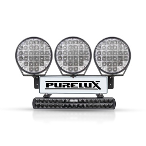 Kit de proiectoare auxiliare PURELUX WRC 1, 741W / 58 000 lm - Set complet, set cu lămpi 9110 negre