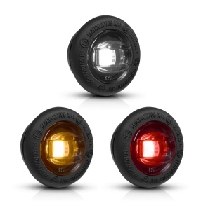 Lampă de avertizare / Lampă de gabarit PURELUX Spectre 3X Flash - 12/24V / 2W / 19 mm, Amber - Img 2