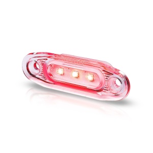 Lampă de poziție PURELUX Side Marker - 12/24V / 79 mm, Roșu