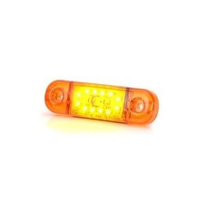 Lampă de poziție / Side Lampă de gabarit Strands Side Marker Slim 12 LED - 12/24V / 84 mm, Portocaliu