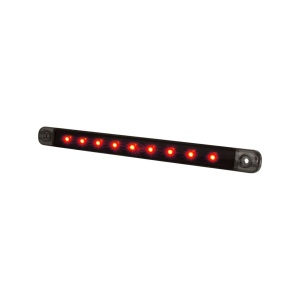 Lampă de poziție Strands Dark Knight Slim lumină de poziție 9LED - 12/24V / 19W / 238 mm / Roșu - Img 2