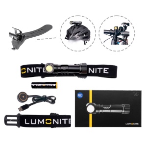 Lampă frontală LUMONITE Compass - 1250 lm / Reîncărcabil, Standard kit + Suport pentru bicicletă - Img 2