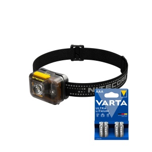 Lampă frontală NITECORE HA13 - 350 lm / 3 x AAA, Nitecore HA13 + 4 buc Varta Ultra Lithium baterii AAA