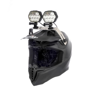 Lampă pentru snowmobil/cască LUMONITE Leader - 6838 lm / Reîncărcabil, 2 x light+Baterie+Suport