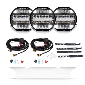 Proiector auxiliar Lazer Sentinel 9" Elite Parklight Alb - Rotund / 23 cm / 145W / Ref. 20, 3 buc - Set complet