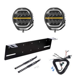 Proiector auxiliar OZZ XR3 P9″ 65 Negru - Rotund / 22 cm / 160W / Ref. 50, 2 buc - Set complet