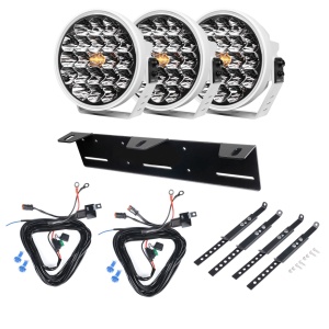 Proiector auxiliar PURELUX 770 DRL Alb - Rotund / 18 cm / 130W / Ref. 25, 3 buc - Set complet - Img 2