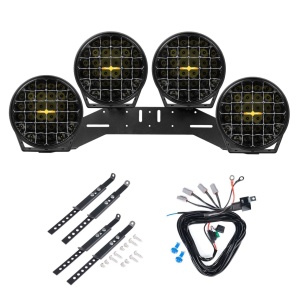 Proiector auxiliar PURELUX 9110 DRL - Rotund / 23 cm / 175W / Ref. 50, 4 buc - Set complet (WRC) - Img 2