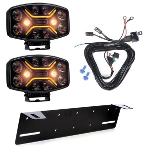 Proiector auxiliar Strands Dark Knight Insane - Rectangle / 25 cm / 112W / Ref. 45, 2 buc - Kit complet - Img 2