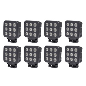 Proiector de lucru PURELUX Black Raven 50 11 cm / 50W / fascicul larg, 8 buc - Img 2