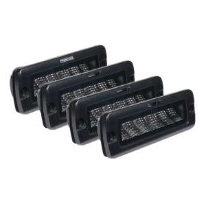 Proiector de lucru PURELUX Negru Flush-Suport Slim - 20 cm / 30W / Flood, 4 buc