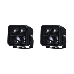 Proiector de lucru PURELUX Negru pătrat 40 Spot - 8 cm / 40W / Spot, 2 buc