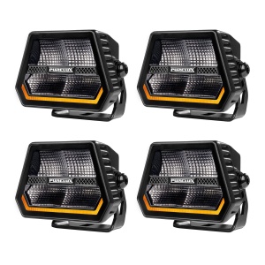 Proiector de lucru PURELUX Panther Alpha 60 - 12 cm / 60W / fascicul larg, 4 buc (5000K)