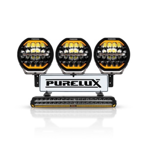 Set de proiectoare auxiliare PURELUX WRC 28, 696W / 50,000 lm - Set complet, set cu lămpi negre - Img 2