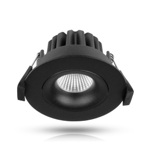Spot încastrat AGGE Rotund Spot Negru 85 mm - IP44 / CCT / intensitate reglabilă, 6W