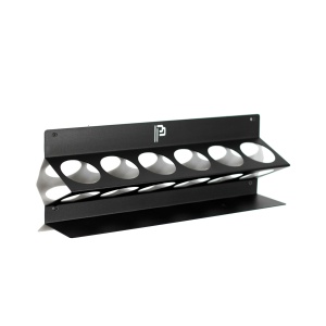 Suport de perete pentru flacoane POKA PREMIUM, 6 x 500 ml, negru