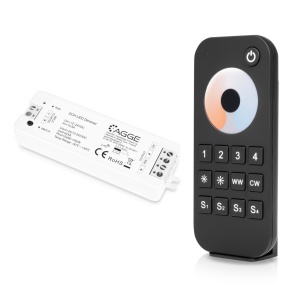 Telecomandă pentru bandă LED AGGE CCT Touch Wheel, RF 2.4 GHz, Remote control + Control unit - Img 2