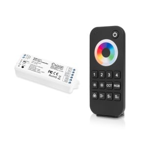 Telecomandă pentru bandă LED AGGE RGB+CCT Touch Wheel, RF 2.4 GHz, Remote control + Control unit