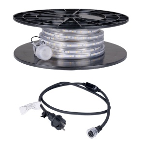 Bandă LED / Proiector de lucru AGGE Lite 230V - 400 lm/m, 5 m, bandă cu cablu de alimentare (3000K) - Img 2