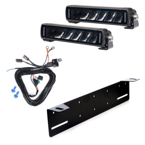 Bară LED PURELUX Black X-Slim S180 - dreaptă / 18 cm / 24W / Ref. 25, 2 buc - Set complet (montaj inferior) - Img 2