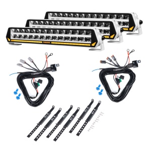 Bară LED PURELUX Panther S400 White - dreaptă / 40 cm / 150W / Ref. 20, 3 buc + cablaje