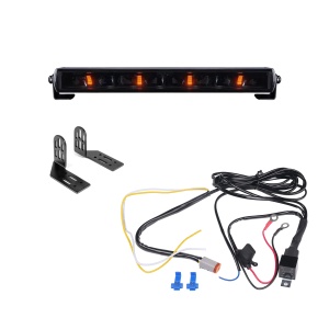 Bară LED Strands Dark Knight Nuuk 14" - dreaptă / 35 cm / 67W, 1 buc - Kit complet (side Suport)