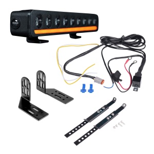 Bară LED Strands Nuuk D-Line 10" - dreaptă / 27 cm / 60W / Ref. 20, 1 buc - Set complet (Side Suport)