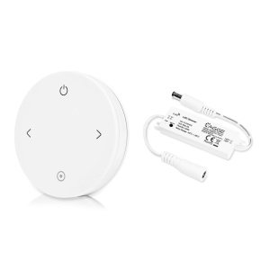 Controler pentru bandă LED AGGE mini pentru o singură culoare, RF 2.4 GHz, unitate de control + telecomandă reglarea intensității 4 butoane - Img 2