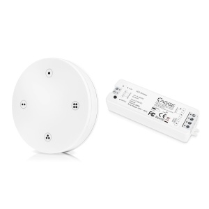 Controler pentru bandă LED AGGE pentru o singură culoare, RF 2.4 GHz, unitate de control + telecomandă reglarea intensității 4 zone