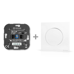 Dimmer AGGE Universal rotativă Dimmer - RC/RL / 300W, Dimmer + Cover plate