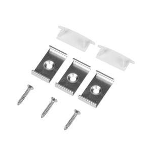 Kit de piese de schimb pentru AGGE Wide Recessed profil din aluminiu, alb