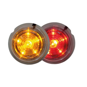 Lampă de avertizare / lumină de poziție Strands Viking 6LED - 12/24V / 70 mm, Roșu - Img 2