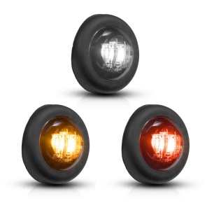 Lampă de gabarit PURELUX Spectre 2X Dark - 12/24V / 1W / 19 mm, Amber - Img 2