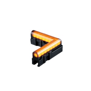 Lampă de poziție Strands Freedom Dark Line Corner - 12/24V / 2W / 63 mm, Portocaliu - Img 2
