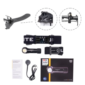Lampă frontală LUMONITE Vector V2 - 500 lm / Reîncărcabil, Standard kit + Suport pentru bicicletă - Img 2