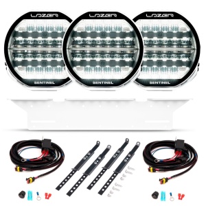 Proiector auxiliar Lazer Sentinel 9 Highline Alb - Rotund / 23 cm / 130W / Ref. 12.5, 3 buc - Set complet - Img 2