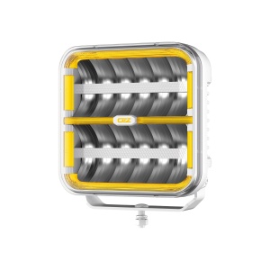 Proiector auxiliar OZZ SQR 9" Alb - pătrat / 21 cm / 160W / Ref. 50, 1 buc.