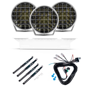 Proiector auxiliar PURELUX 9110 Alb - Rotund / 23 cm / 175W / Off-road, 3 buc - Set complet
