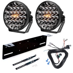 Proiector auxiliar PURELUX 9110 DRL - Rotund / 23 cm / 175W / Ref. 50, 2 buc - Set complet - Img 2