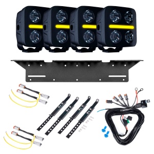 Proiector auxiliar Strands Nuuk D-Line QB 3" - Rotund / 9 cm / 40W / Off-road, 4 buc - Set complet