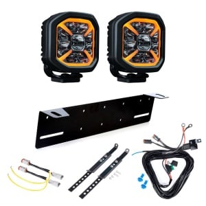 Proiector auxiliar Strands Siberia X 4 - Rotund / 11 cm / 60W / Off-road, 2 buc - Set complet