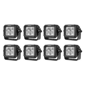 Proiector de lucru PURELUX pătrat 40 HD ADR - 12 cm / 40W / Flood, 8 buc - Img 2