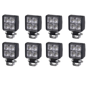 Proiector de lucru PURELUX Terrain Negru Mini - 5 cm / 12W / fascicul larg, 8 buc - Img 2