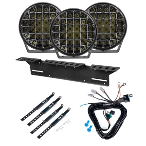 Proiector suplimentar PURELUX 9110 - Rotund / 23 cm / 175W / Off-road, 3 buc - Set complet
