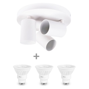 Spotlight AGGE Stage Triple, GU10, Light + 3 buc 5W bulbs (4000K)