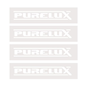 Sticker PURELUX Alb Logo, 120 x 18 mm, 4 buc
