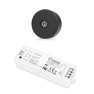 Telecomandă pentru bandă LED AGGE reglarea intensității One-Key, RF 2.4 GHz, Negru remote control + unitate de control - Img 2