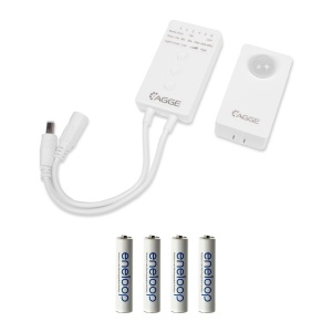 Bandă LED senzor de mișcare fără fir AGGE Wireless Pir Sensor Set, 12/24V, Motion sensor + 4 buc AAA baterii