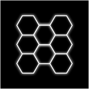 Iluminat hexagonal DR DIRT Garage Sky Gen2, 8 Grid System, 290 x 305 cm